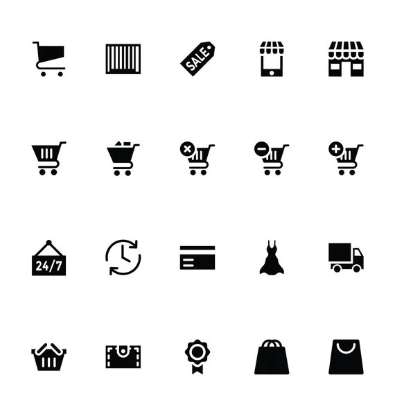 Compras Vector iconos 5 — Archivo Imágenes Vectoriales