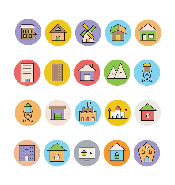 Mimari ve Binalar Vektör Simgeleri 7