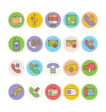 Ağ ve İletişim Vektör Simgeleri 4