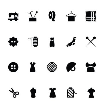 Dikiş vektör simgeler 1