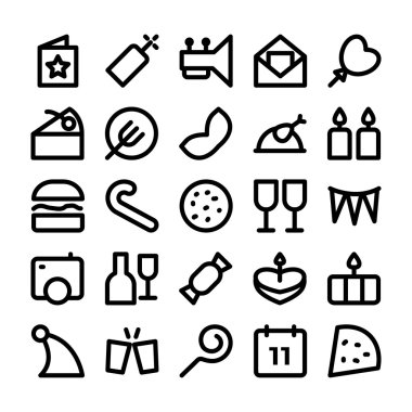 Kutlama ve Parti Vektör Simgeleri 9