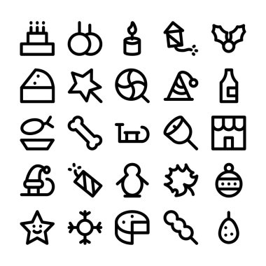 Noel vektör simgeler 4