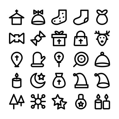 Noel vektör simgeler 7