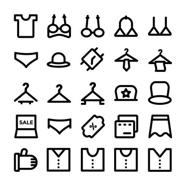 Giysi Vektör Simgeleri 12