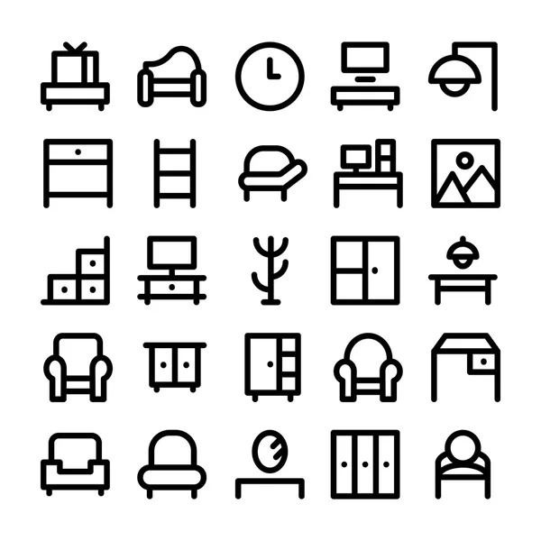 Gebouw & meubilair Vector Icons 7 — Stockvector