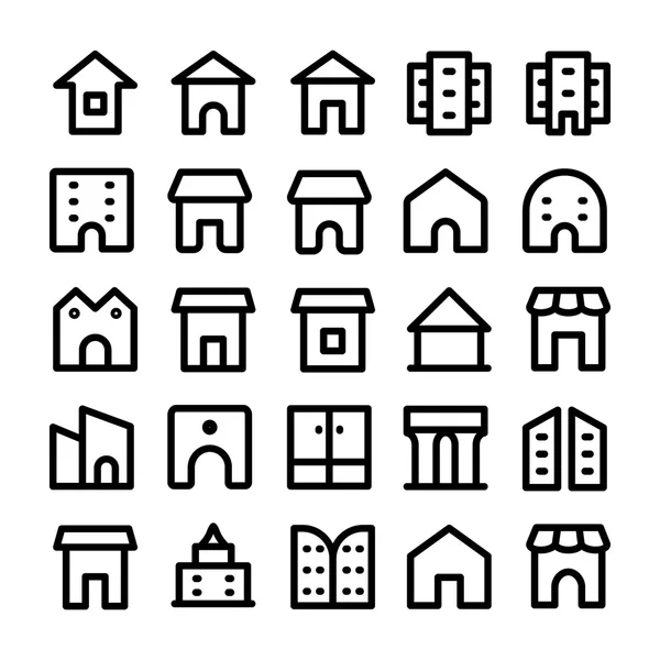 Gebouw & meubilair vector pictogrammen 10 — Stockvector