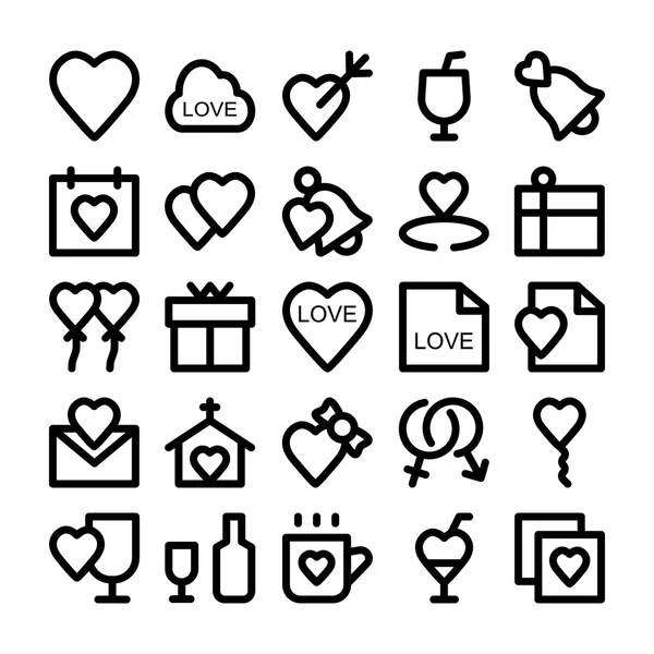 Love & Romance Vector Icons 1 — Stock Vector