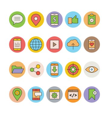 SEO ve pazarlama vektör simgeler 2