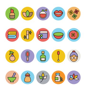 Spa Renkli Vektör Simgeleri 2.