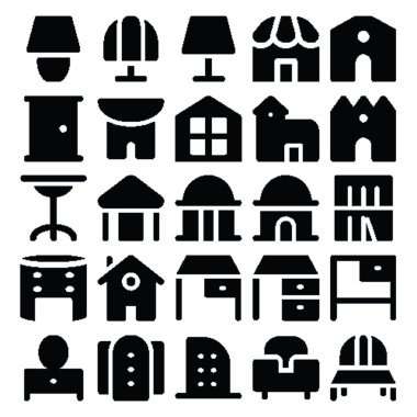 Bina & Mobilya Vektör İkonları 13