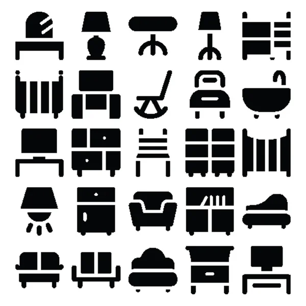 Building & Furniture Vector Icons 8 — Stock Vector