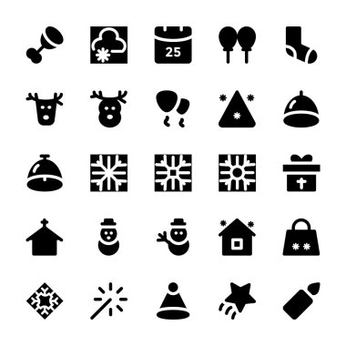 Noel vektör simgeler 7.