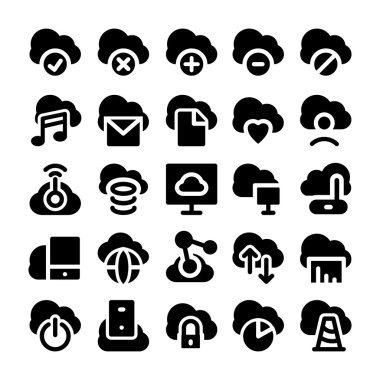 Cloud Computing vektör simgeler 1.