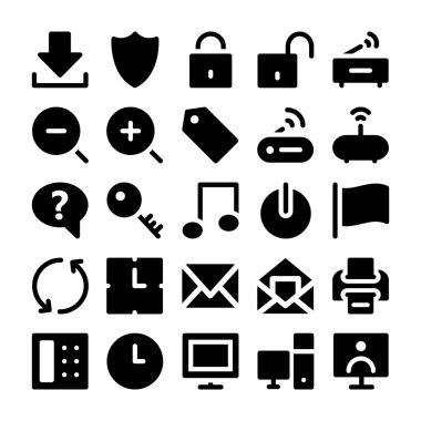 İletişim vektör simgeler 2