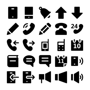 İletişim vektör simgeler 1