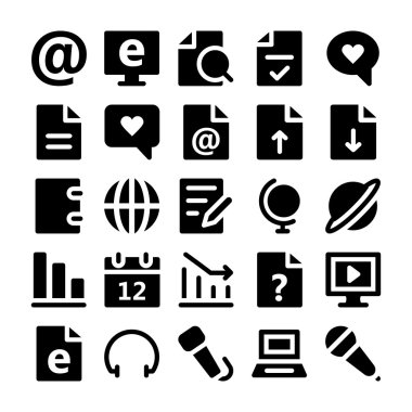 İletişim vektör simgeler 3.