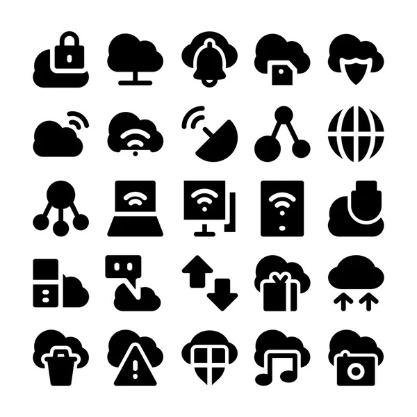 Cloud Computing Vector Icons 1. — Stockvector