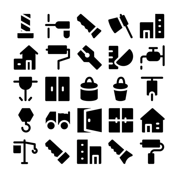 Iconos vectoriales de construcción 4 — Vector de stock