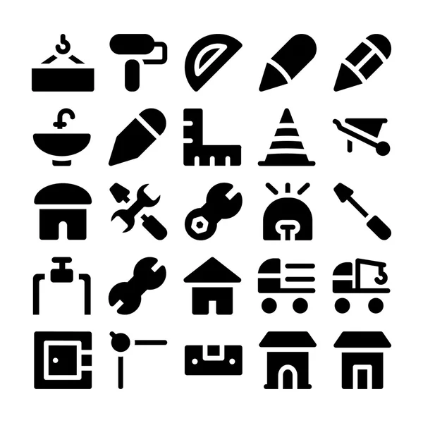 Construcción de iconos vectoriales 9 — Vector de stock