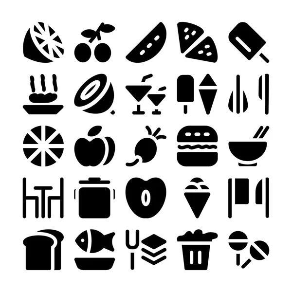 Iconos de vectores de alimentos 8 . — Archivo Imágenes Vectoriales