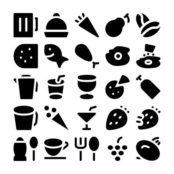 Iconos de vectores alimentarios 1 — Archivo Imágenes Vectoriales