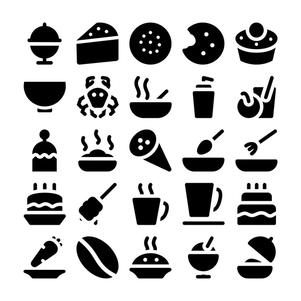 Iconos de vectores alimentarios 13 — Archivo Imágenes Vectoriales