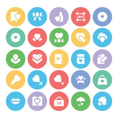 Aşk & Romantik Vektör İkonları 5