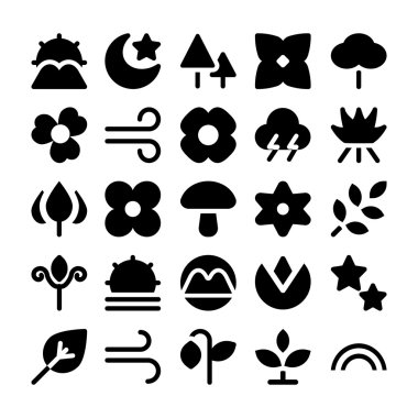 Doğa vektör simgesi 7.