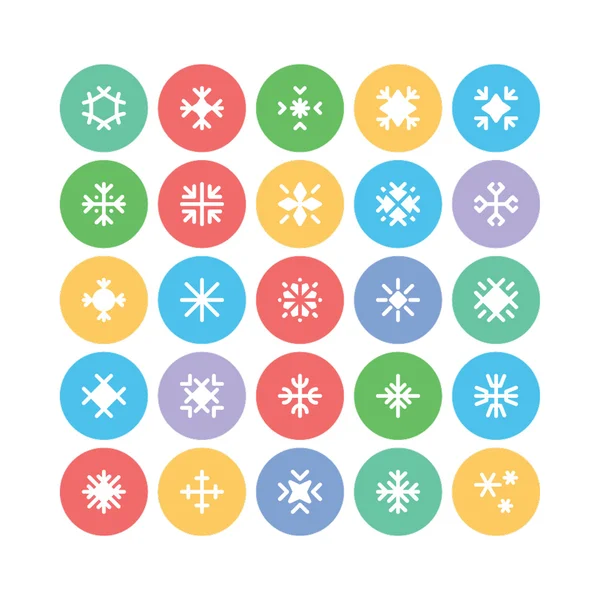 Copos de nieve Vector iconos 2 — Vector de stock