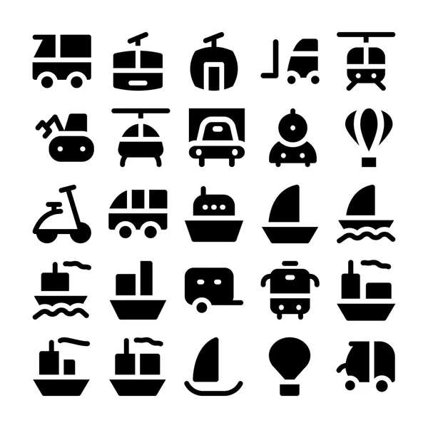 Icono del vector de transporte 3 . — Vector de stock