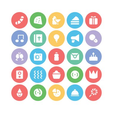 Kutlama ve Parti Vektör Simgeleri 7.