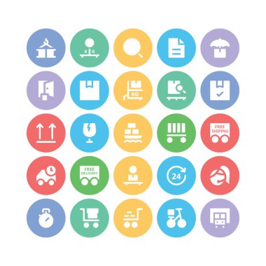 Lojistik teslimat vektör simgeler 4