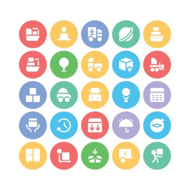 Lojistik teslimat Vektör Simgeleri 6