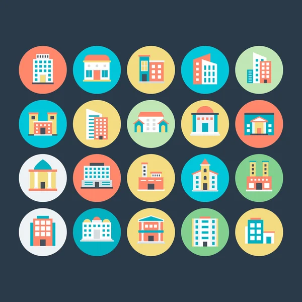 Buildings Vector Icons 5 — Stock Vector