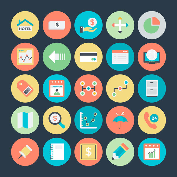 Business Colored Vector Icons 3