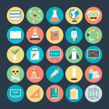 Science Colored Vector Icons 4