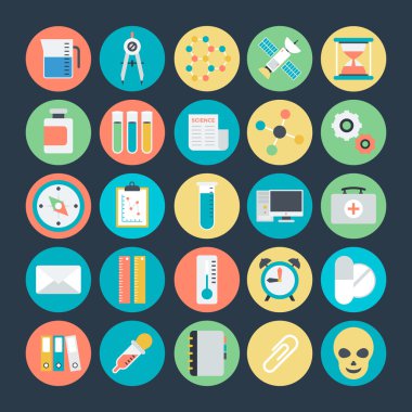 Science Colored Vector Icons 2