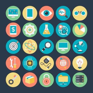 SEO ve pazarlama vektör simgeler 1