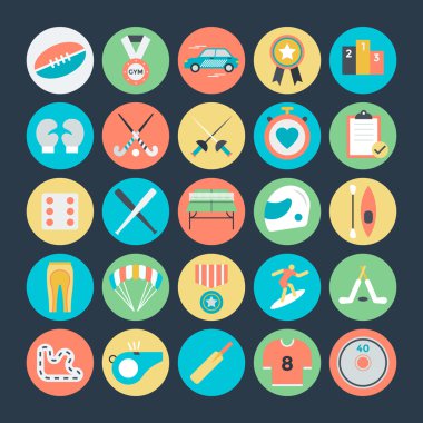 Spor renkli vektör simgeler 4