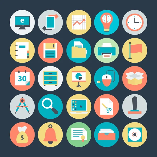 Office gekleurde Vector Icons 2 — Stockvector