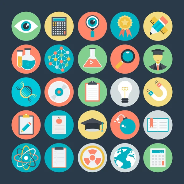 Science Colored Vector Icons 1 — 스톡 벡터