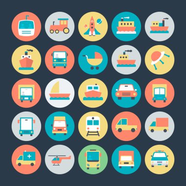 Ulaşım vektör simgeler 2