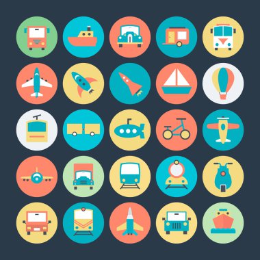 Ulaşım vektör simgeler 1