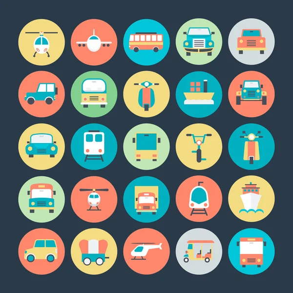 Iconos vectoriales de transporte 3 — Vector de stock