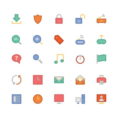 İletişim vektör simgeler 2