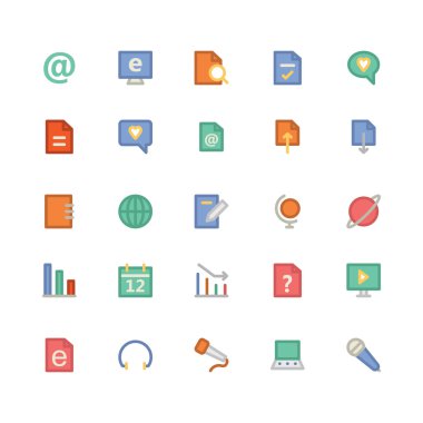 İletişim vektör simgeler 3