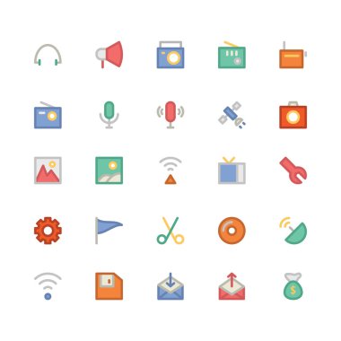 İletişim vektör simgeleri 8.