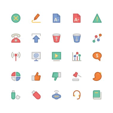 İletişim vektör simgeleri 8.