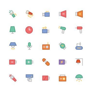 Elektronik düz kalın vektör simgesi 3