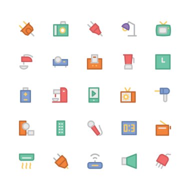 Elektronik düz kalın vektör simgesi 5